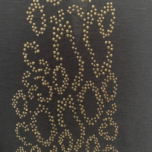 Womens Apt. 9 tank tunic top sleeveless black with gold accents. 
NWT - Picture 3 of 8